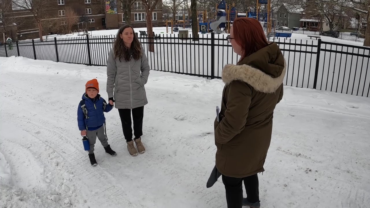 Tremont resident and CMSD parent Lynsie Osinsky talks to News 5 reporter Michelle Jarboe about the future of the landmark building in the heart of the neighborhood.