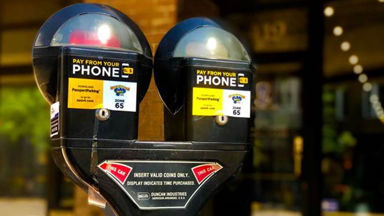 Parking meter in downtown Great Falls