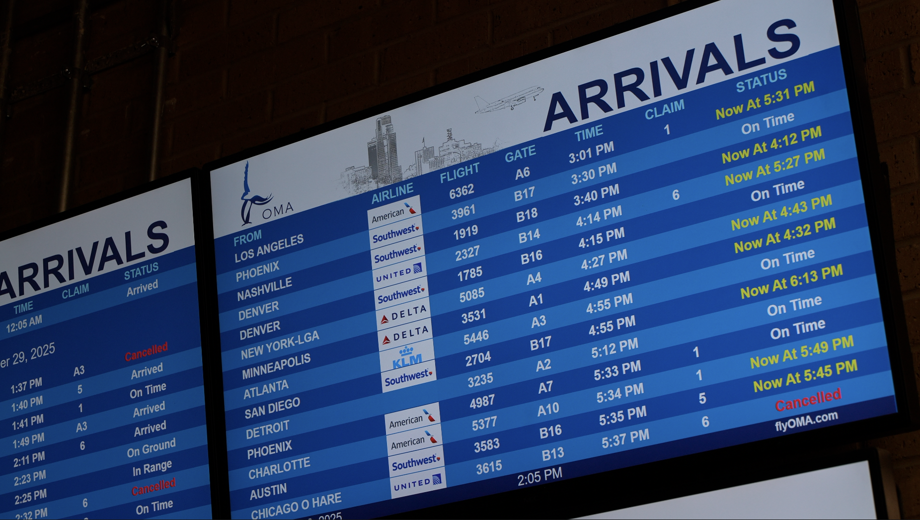 Eppley travelers face delays amid weekend weather