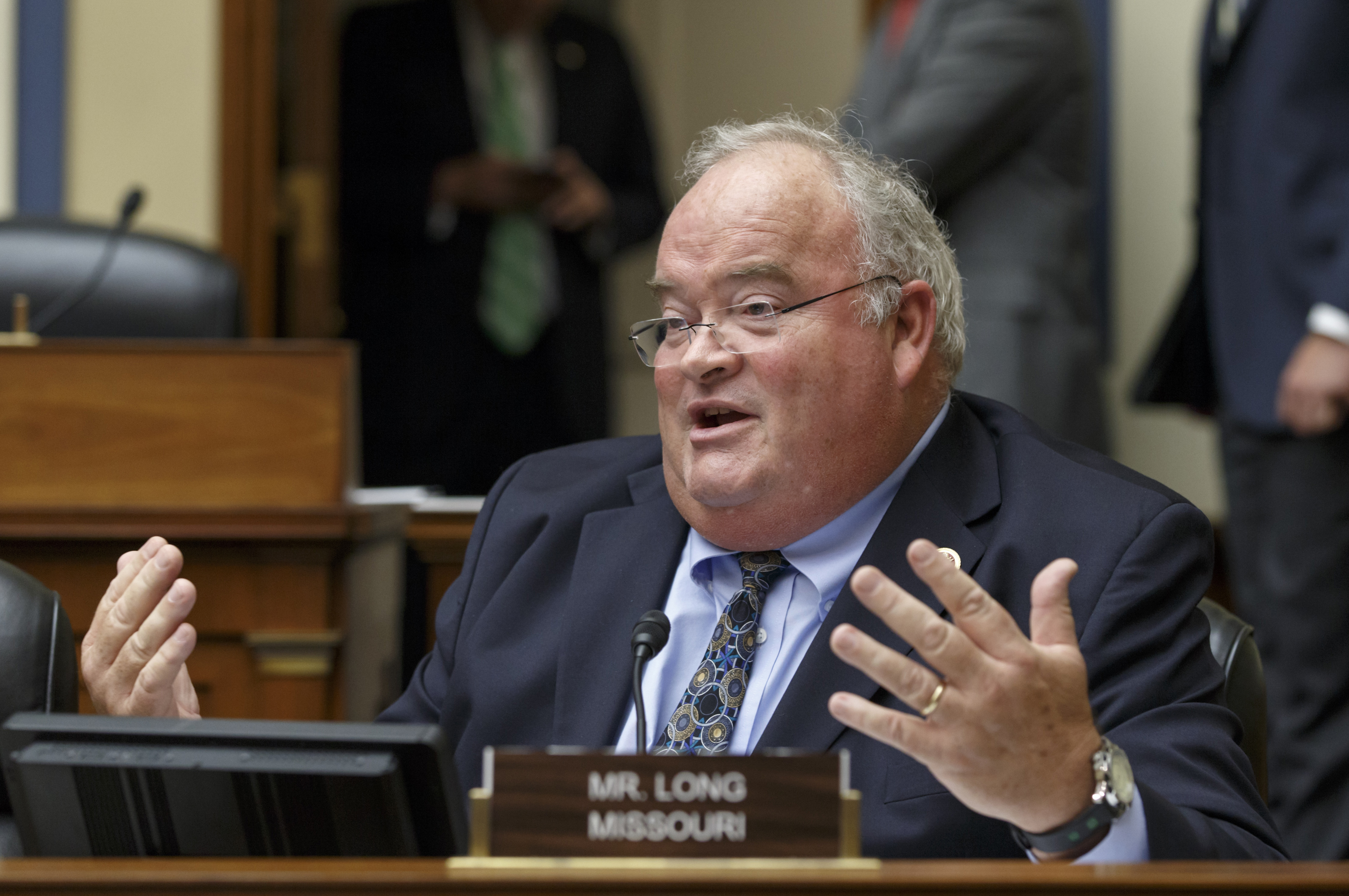 Rep. Billy Long, R-Mo., speaks at a hearing in Washington, Sept. 30, 2014. 