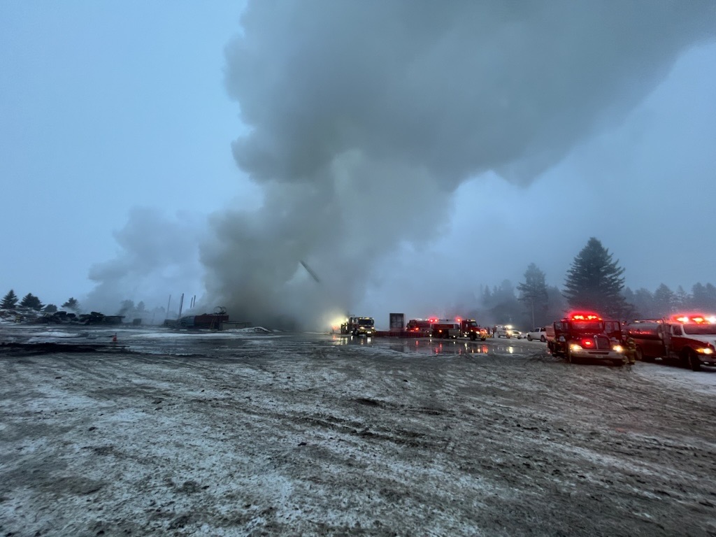 Montana Timberline Firewood Company Fire