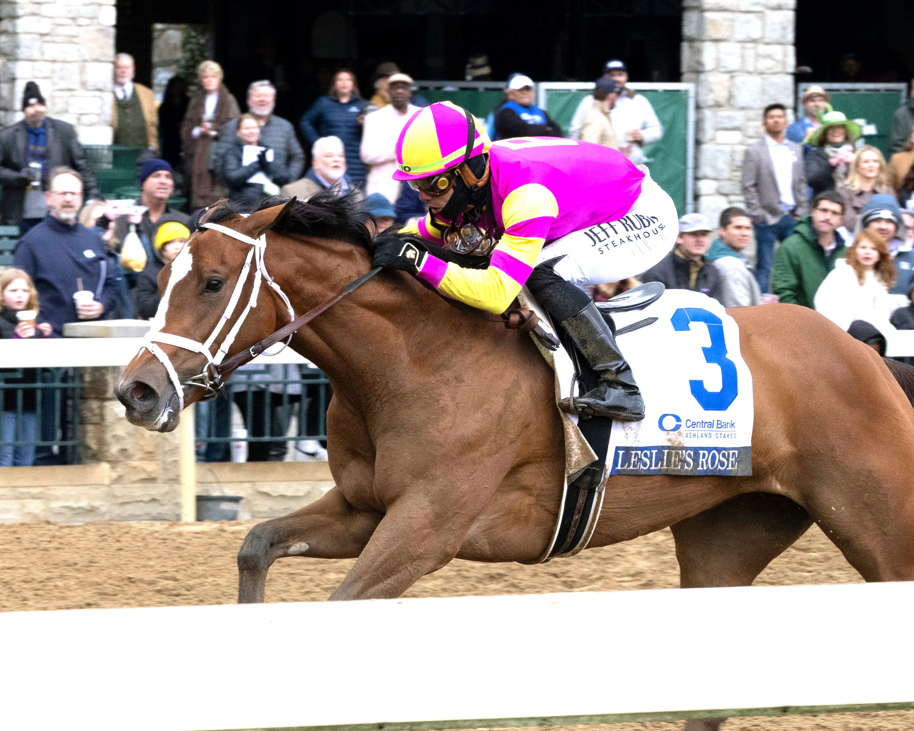 LESLIE'S ROSE - Central Bank Ashland Stakes - 04-05-24 - R09 - Keeneland Race Course - Inside Finish 02 - Mary Ellet.jpg