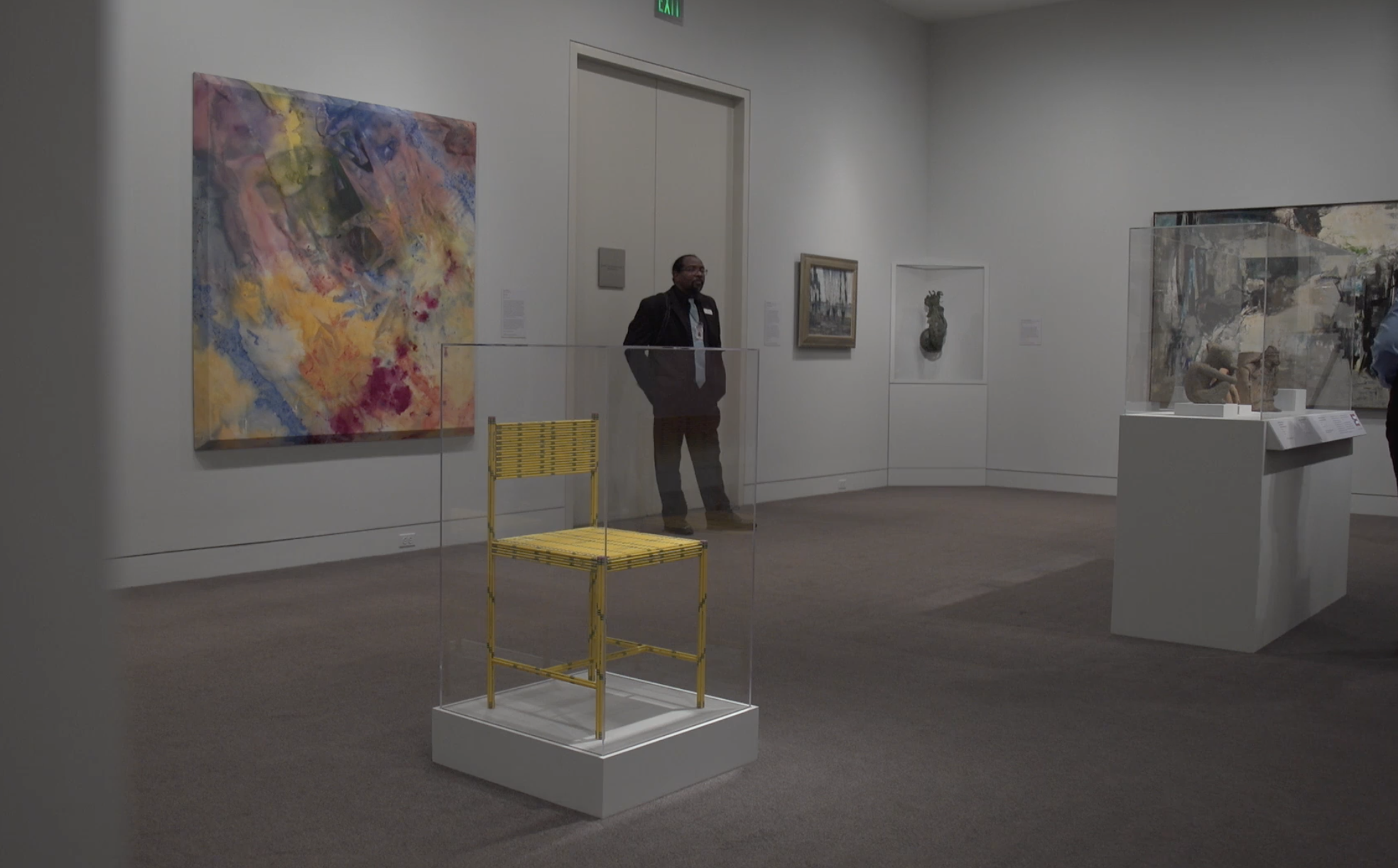 Security guards often watch over a museum's collection, but in "Guarding the Art," the guards are the curators for the exhibit.