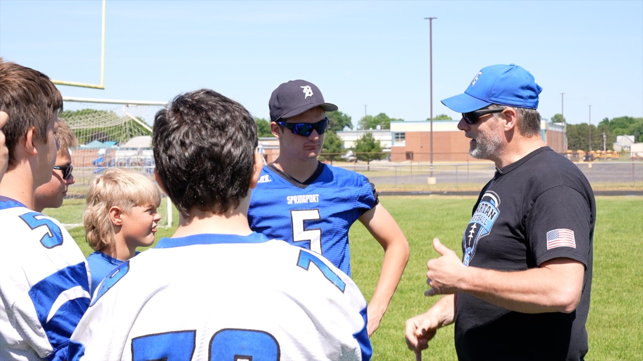 Coach Burger and athletes