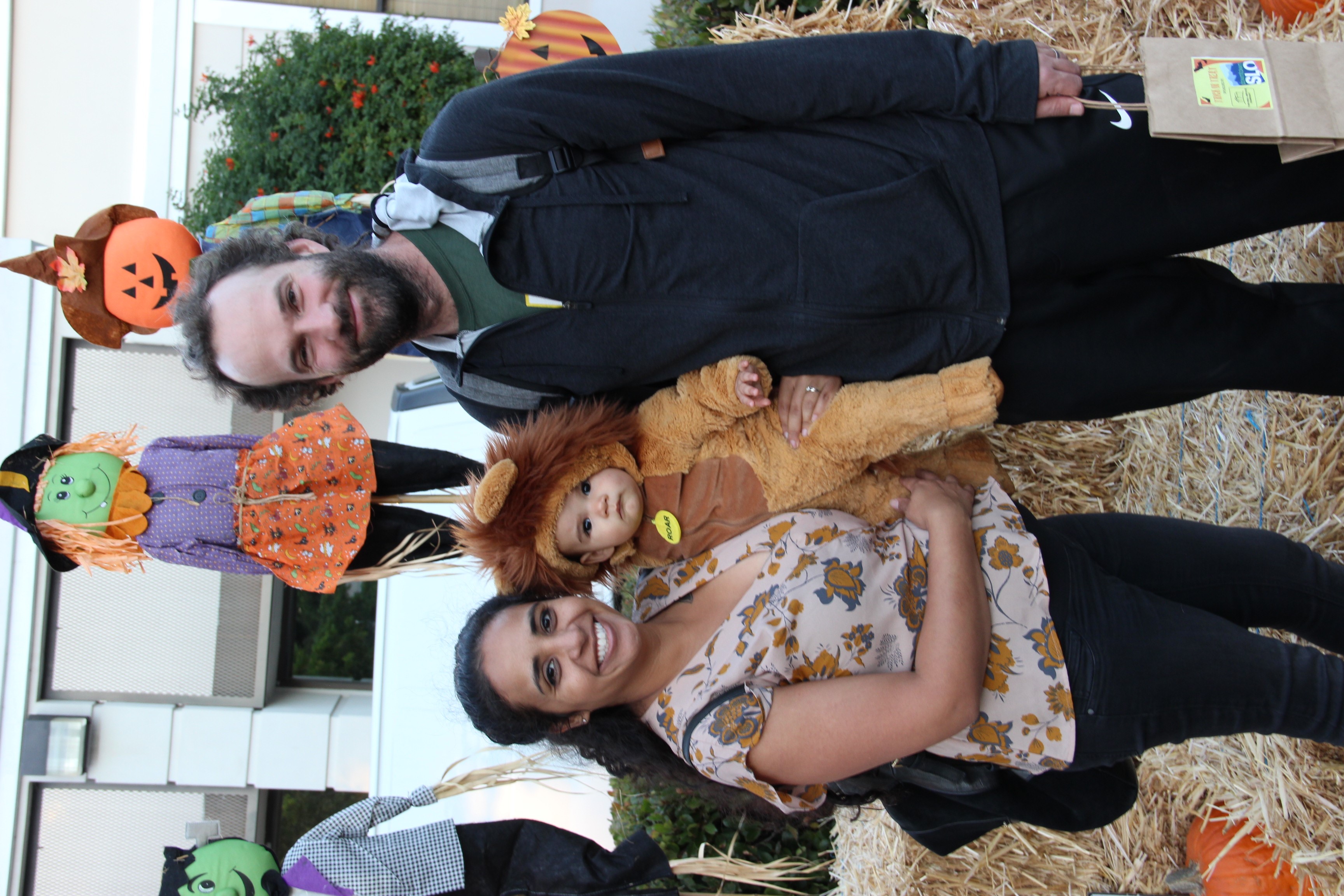 Family celebrating Halloween at Downtown SLO Farmers' Market