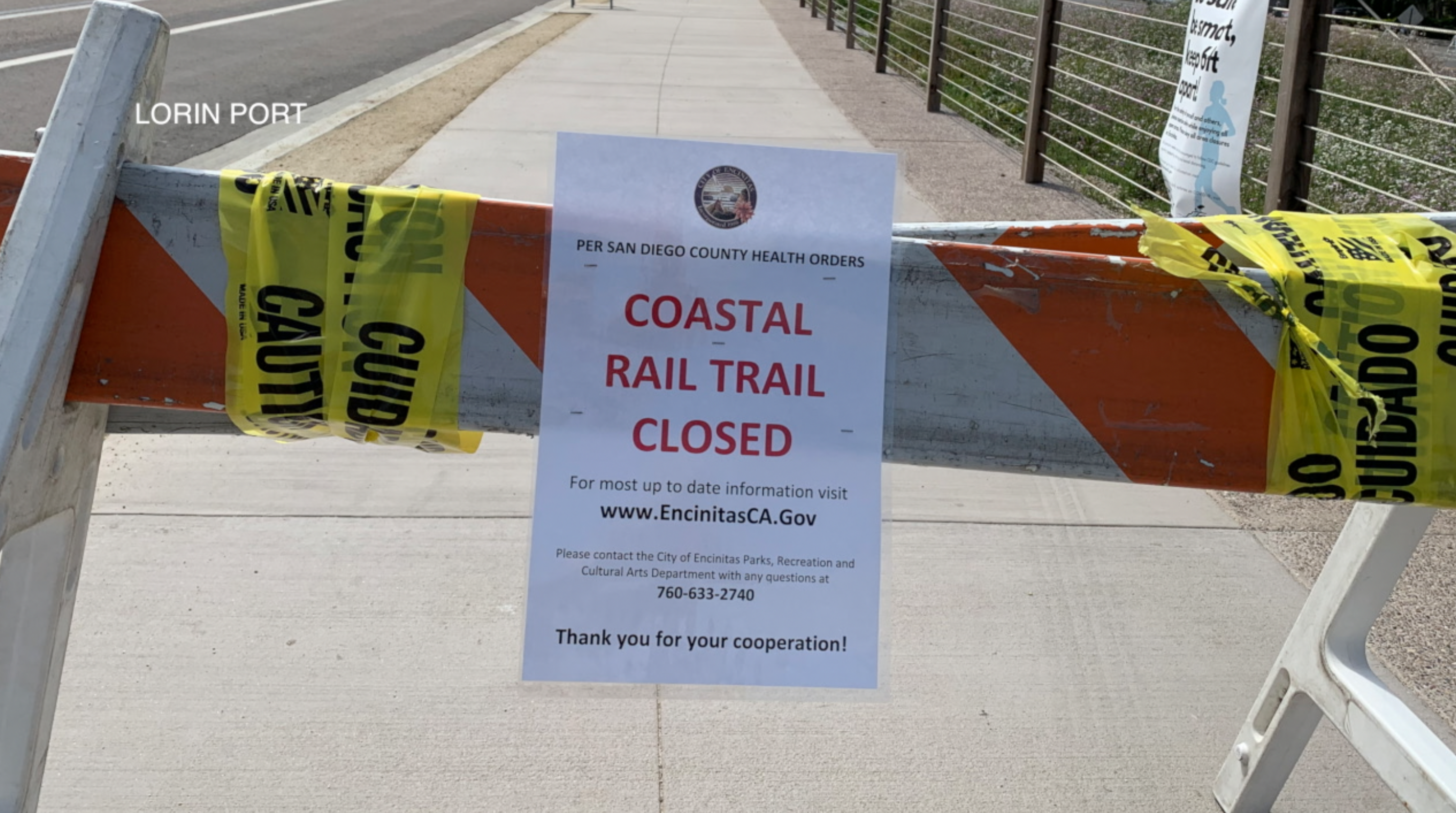Coastal Rail Trail closed