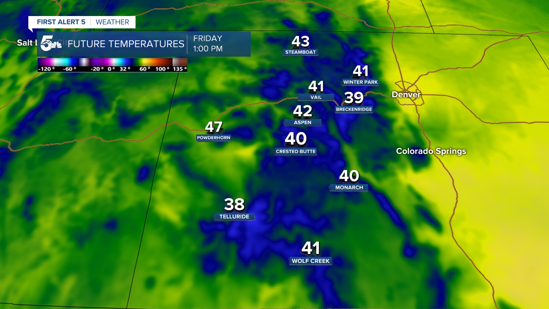 Ski area highs in Colorado on Friday, February 6th, 2026