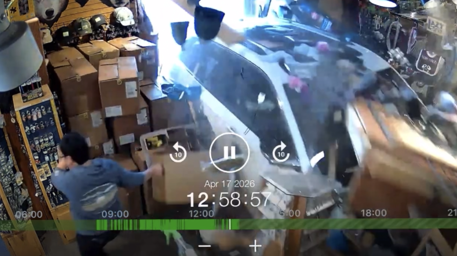vehicle slams into West Yellowstone gift shop 