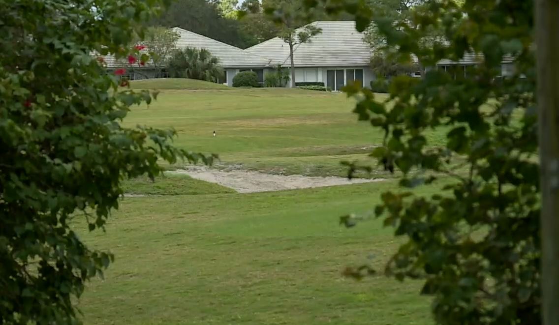 Martin Downs Golf Course vandalized with graffiti.JPG