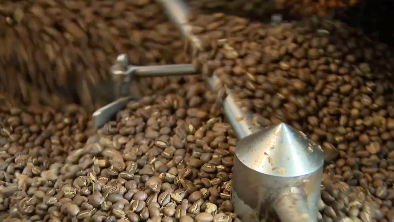 Coffee beans roasted at the Roasted Record in Stuart on May 18, 2026.