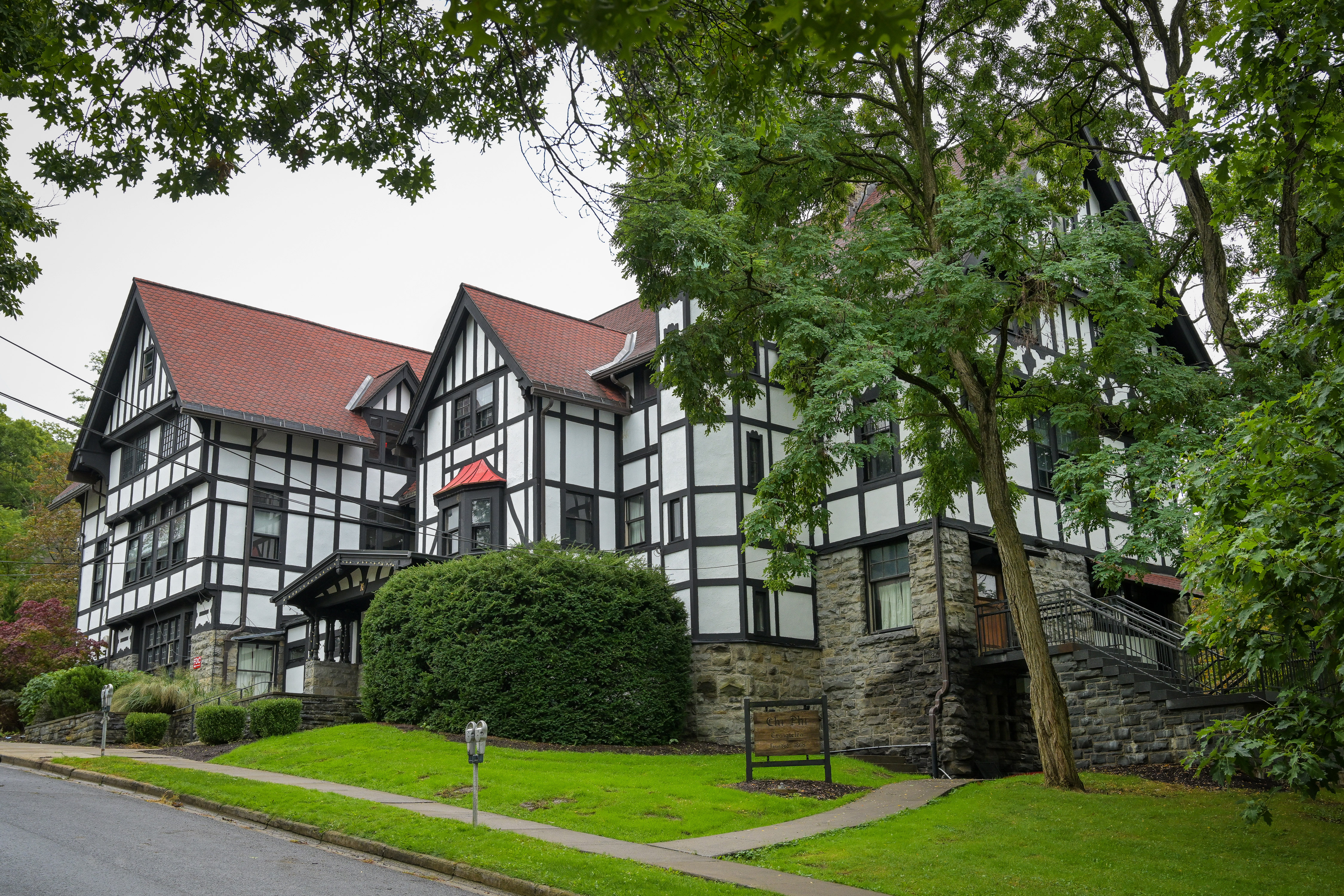 The Chi Phi fraternity house at Cornell University in Ithaca, N.Y., Monday, Sept. 28, 2026.