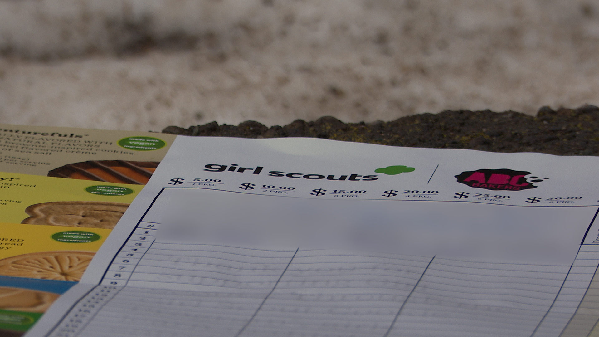 Girl Scout order form