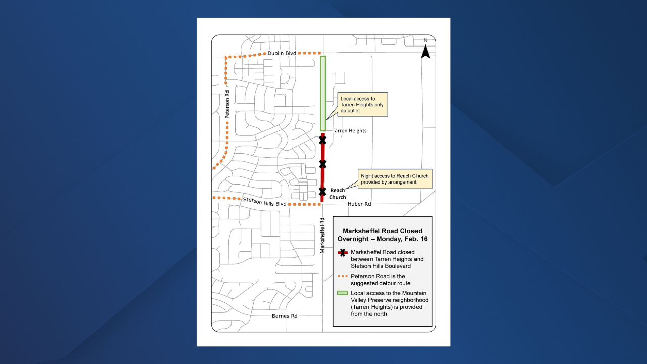Marksheffel Road Closure