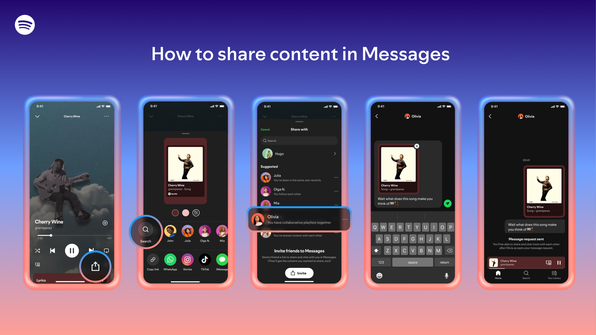 Spotify messages 