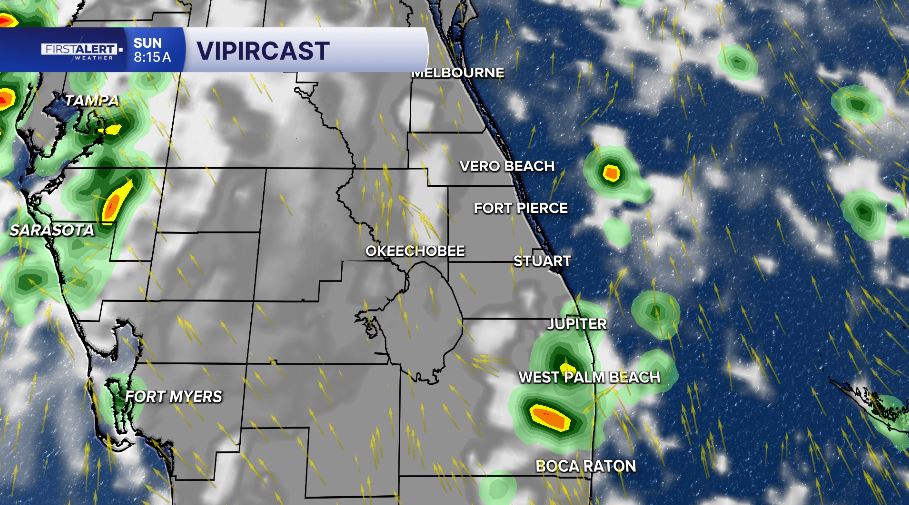 Sunday morning showers