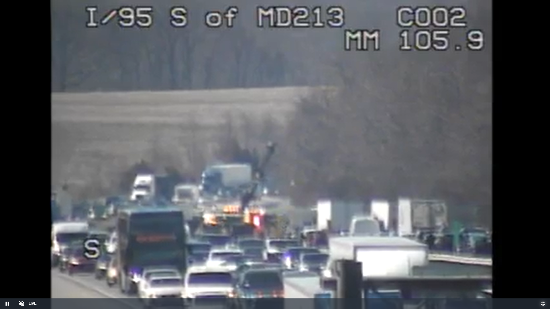Overturned tractor trailer accident