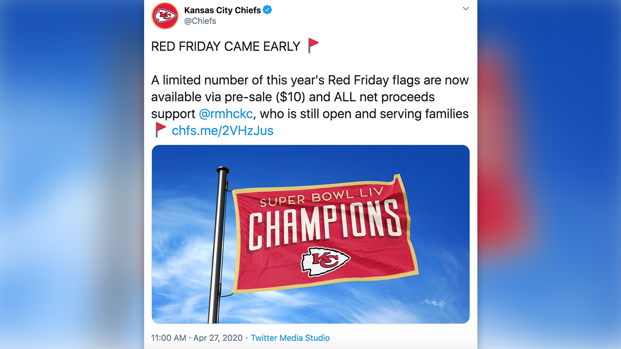 Chiefs Sell 2020 Red Friday Flags Early To Benefit Ronald Mcdonald House Charities