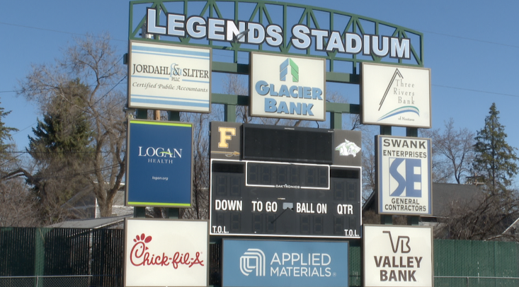 Legends Stadium scoreboard, Wednesday, April 8 2026