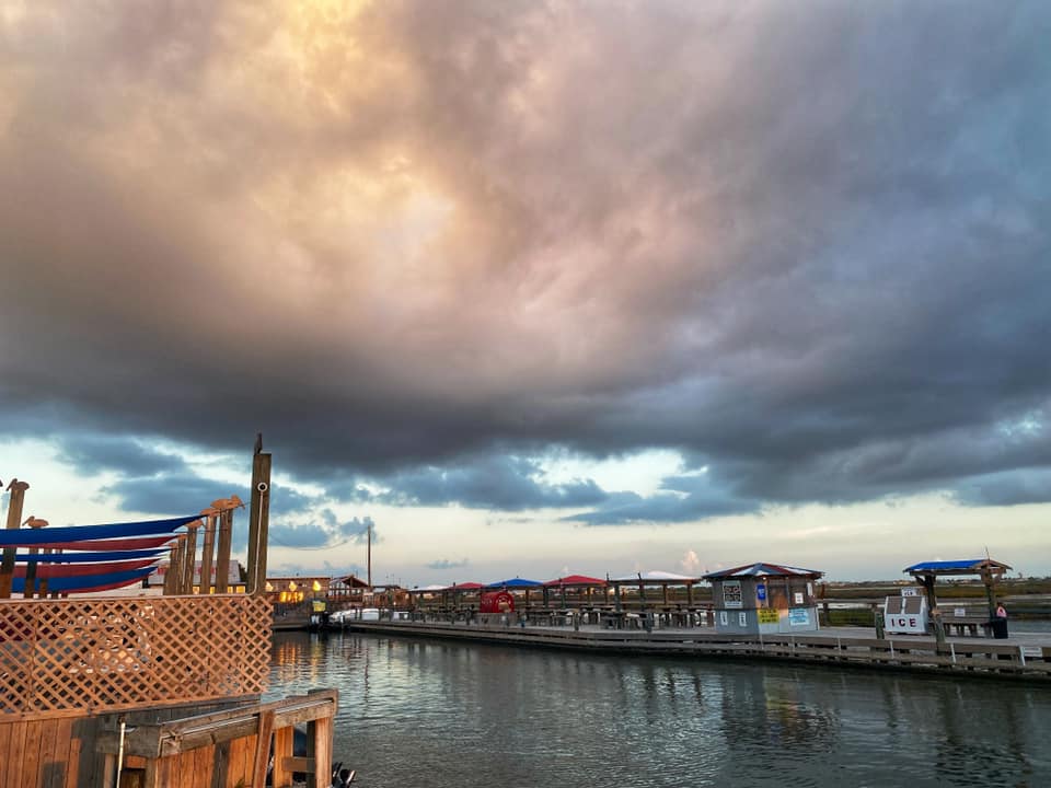 Sprinkles near the coast - Photo By: FB Coastal Bend Weather Watcher Lu Ann Kingsbury