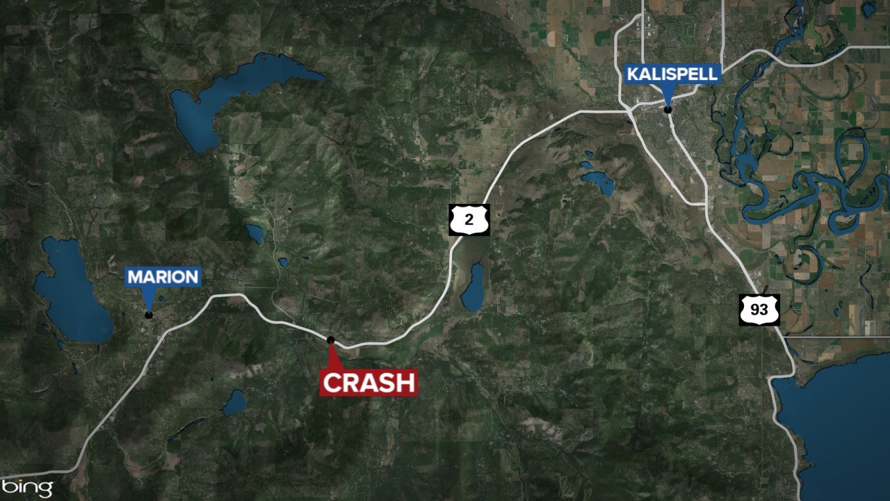A woman died in a rollover crash in Flathead County near Marion on Sunday, March 13, 2022. 