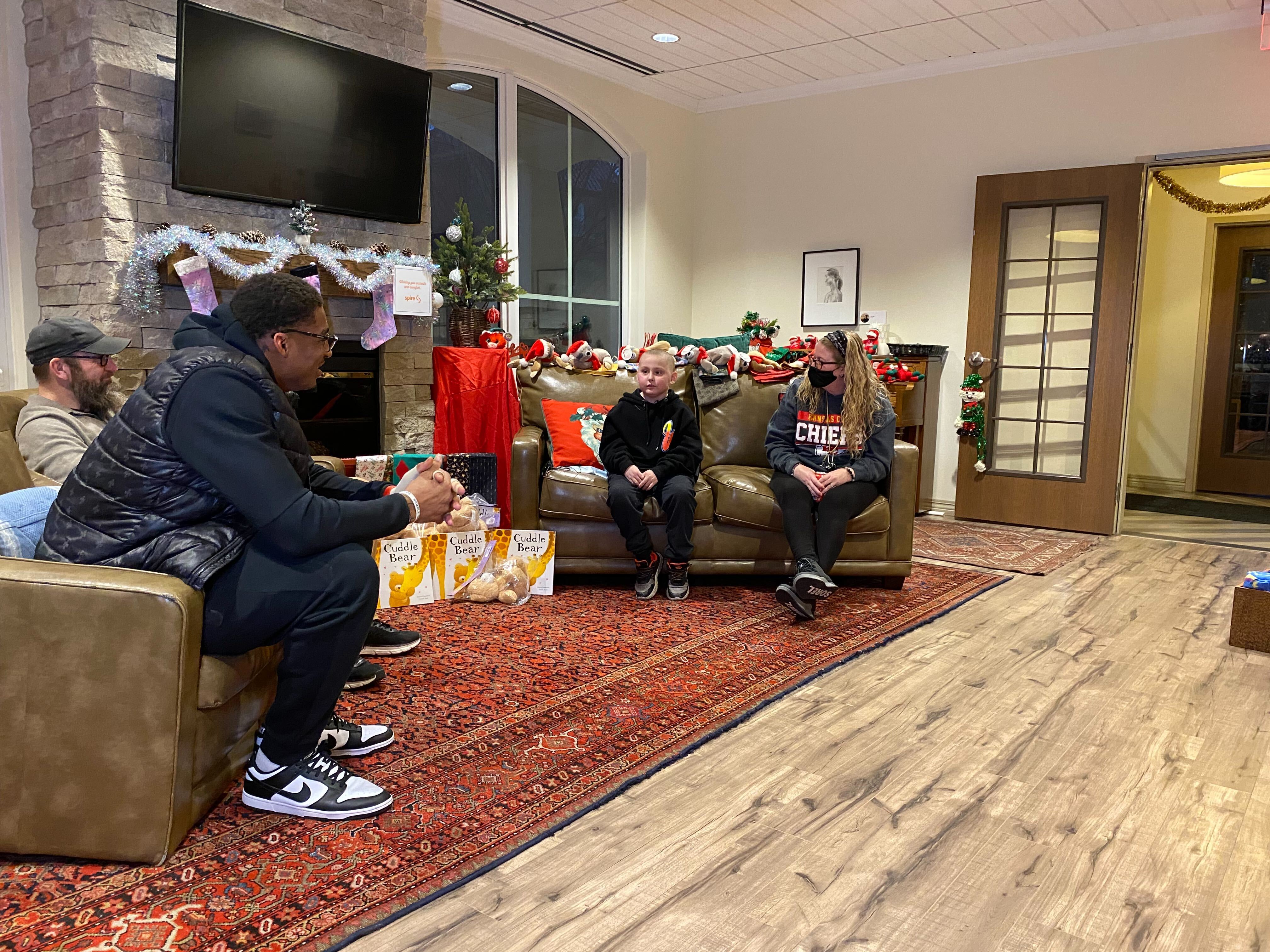 Jody Fortson visits families at Ronald McDonald house