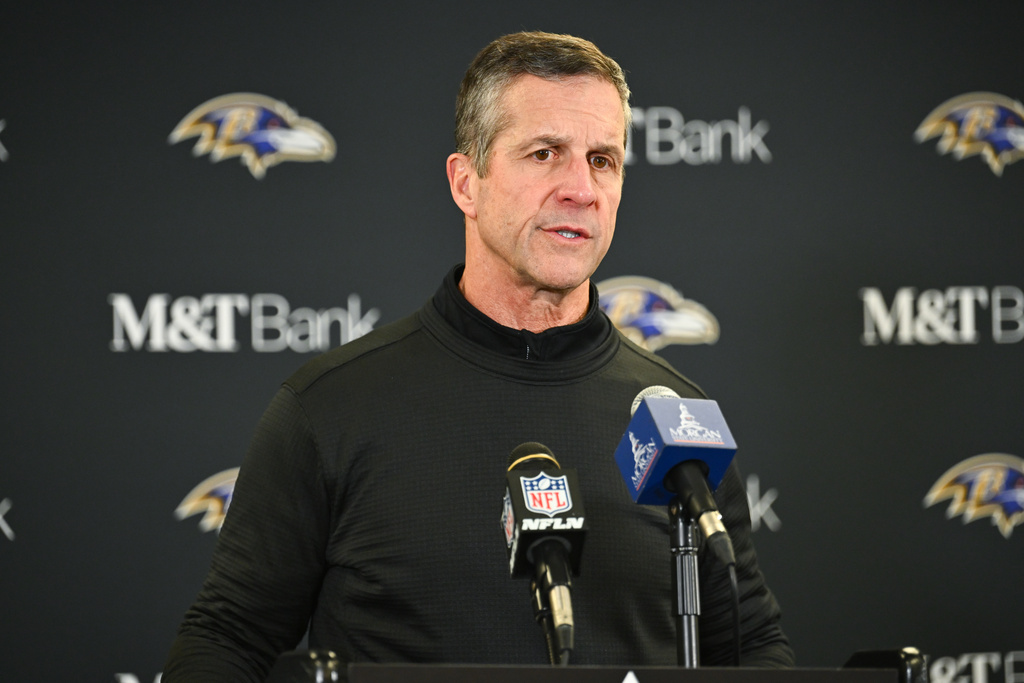 Baltimore Ravens head coach John Harbaugh.