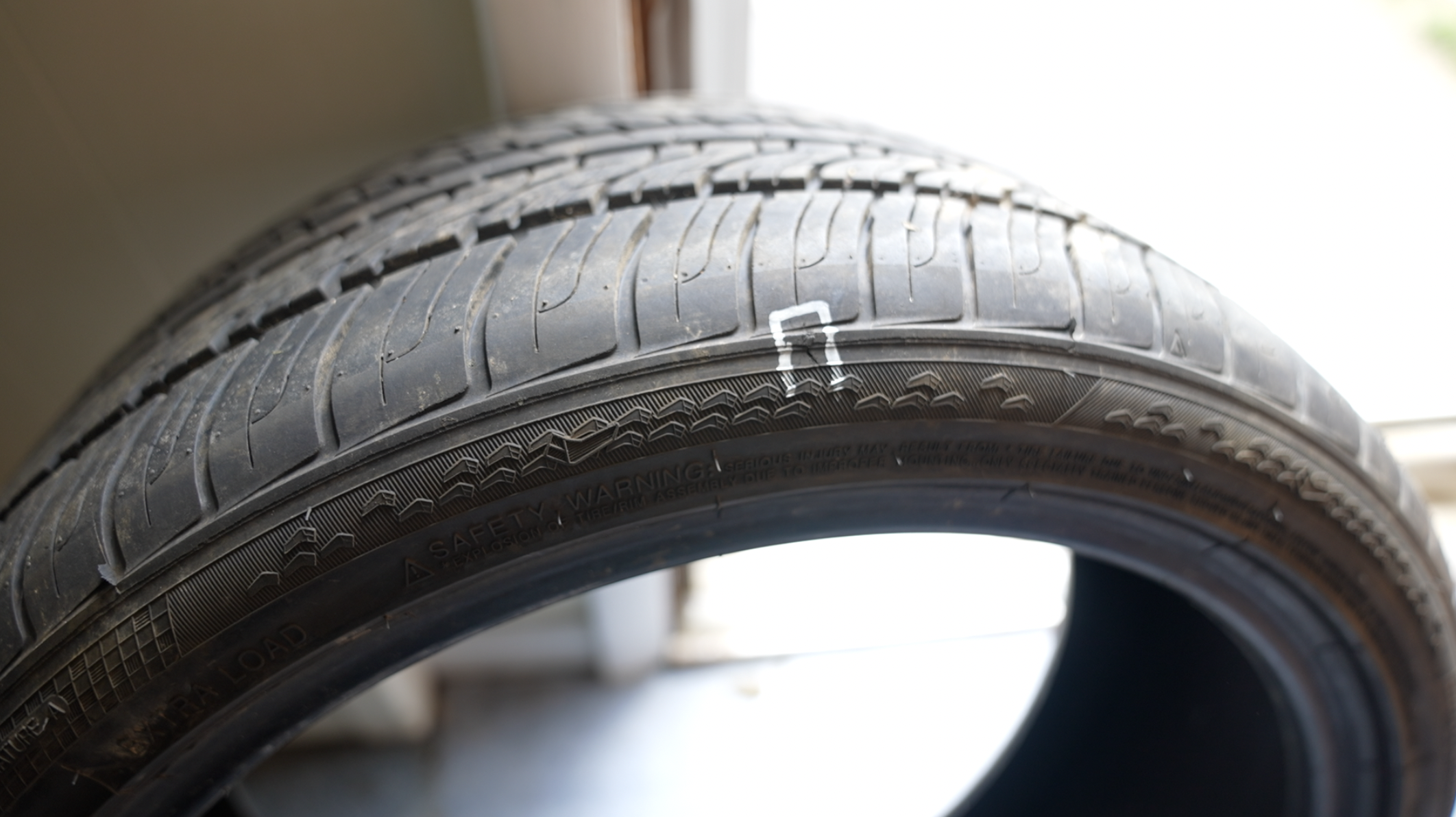 The Barnetts' popped tire