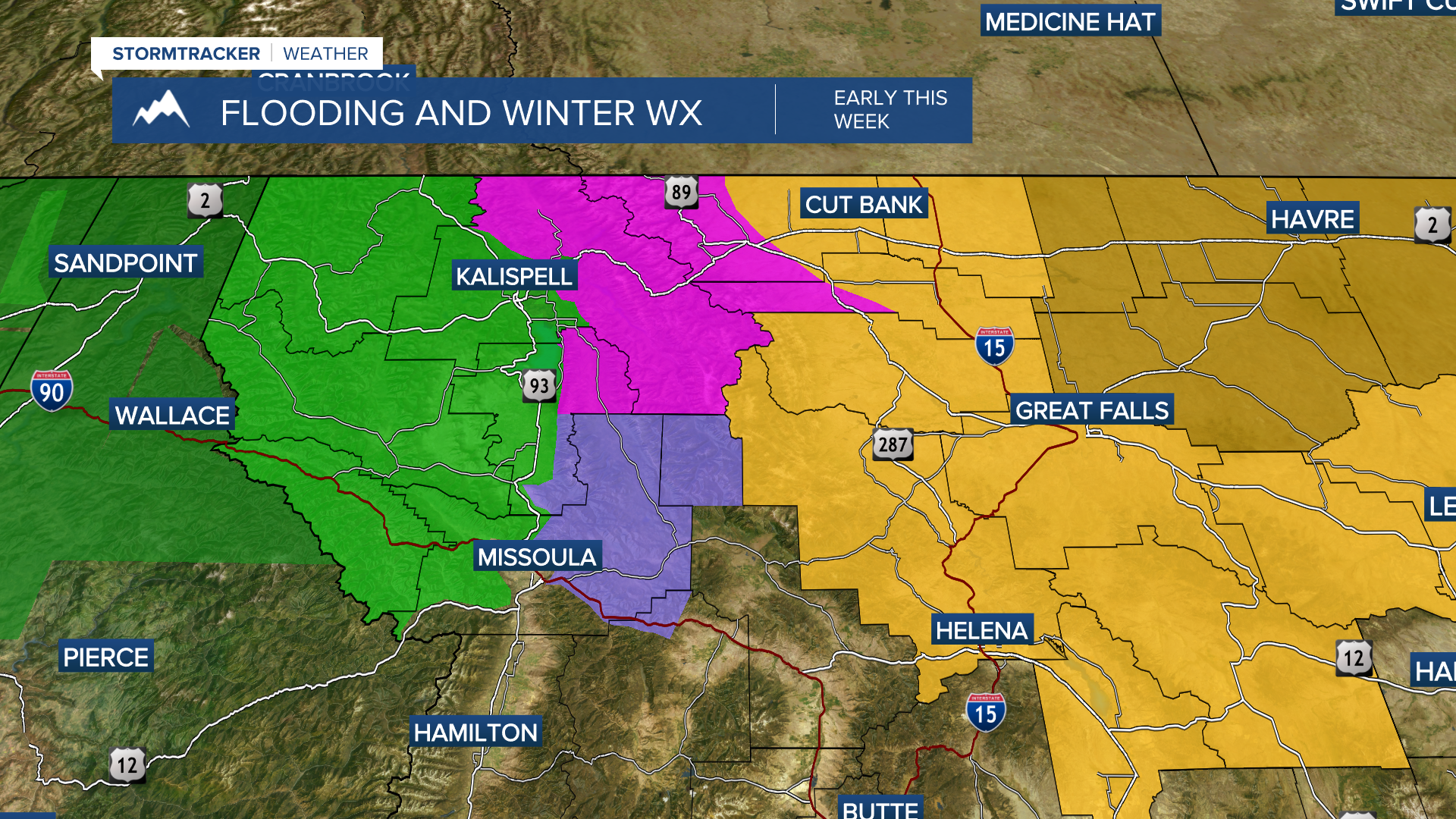 Winter weather and flooding through midweek