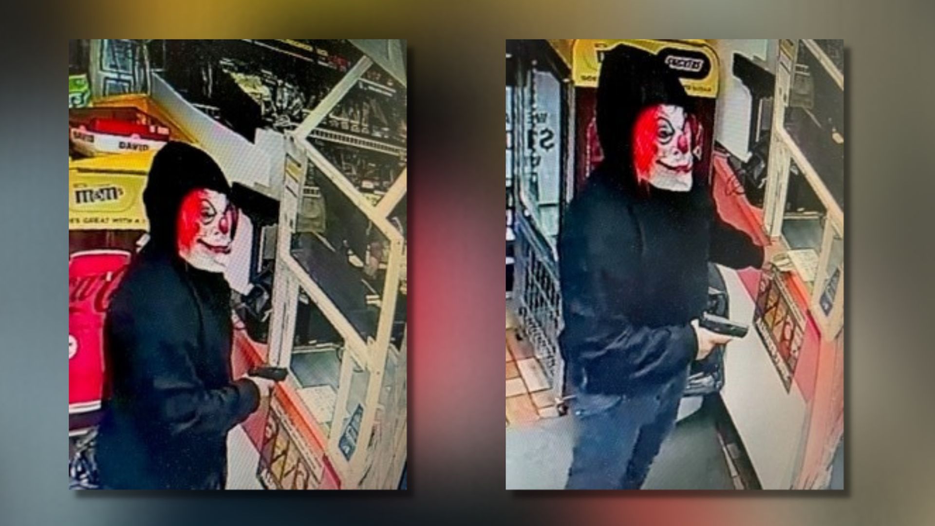 Armed suspect robs store in clown mask: Suffolk police