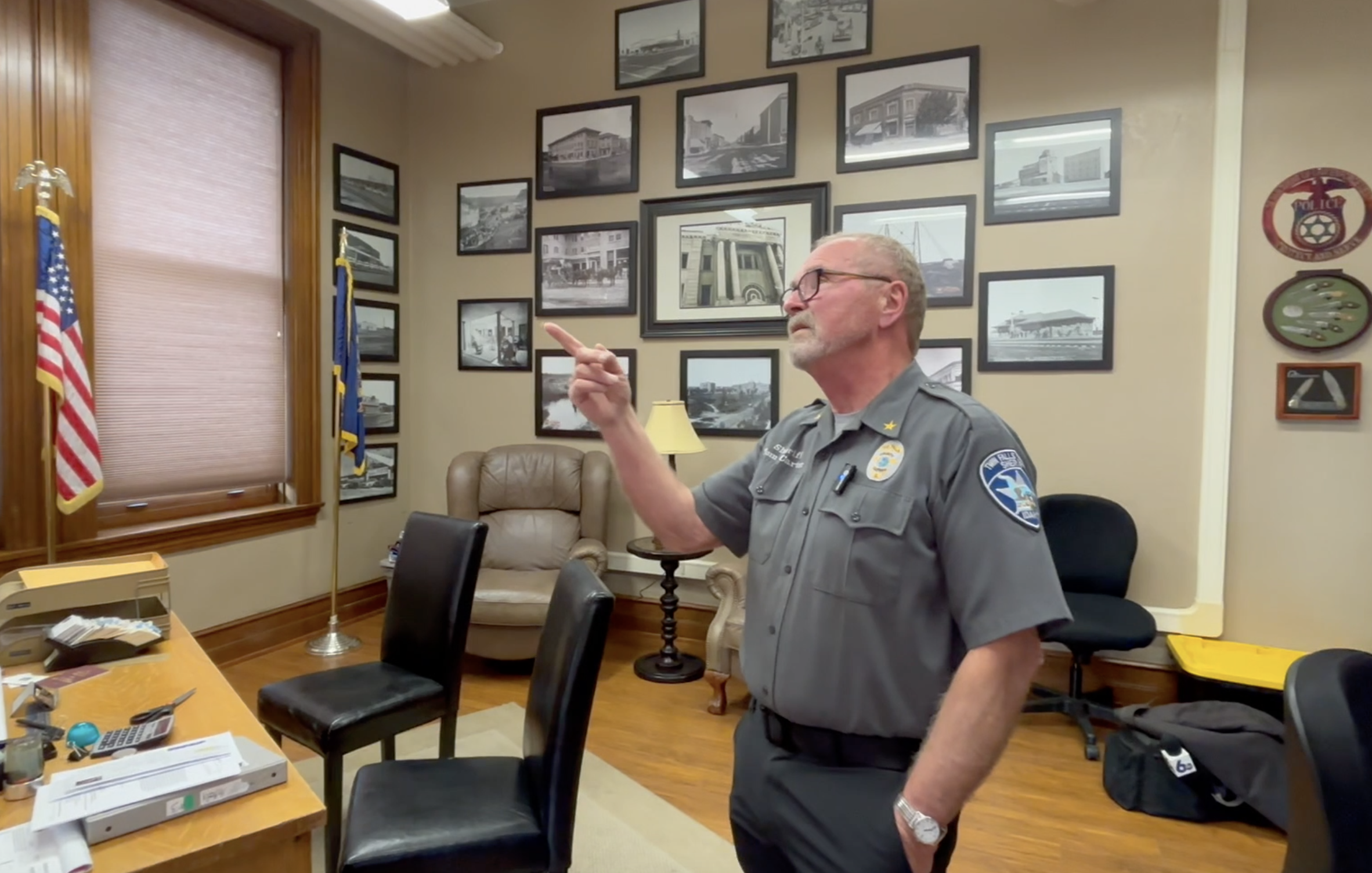 Sheriff Tom Carter in his office in December, 2024, weeks before retirement
