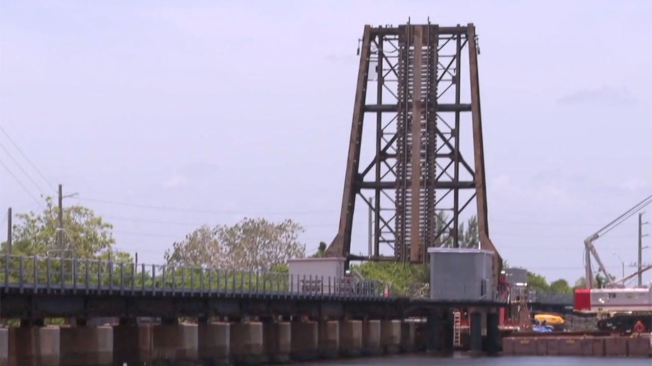 St. Lucie River railroad bridge in Stuart