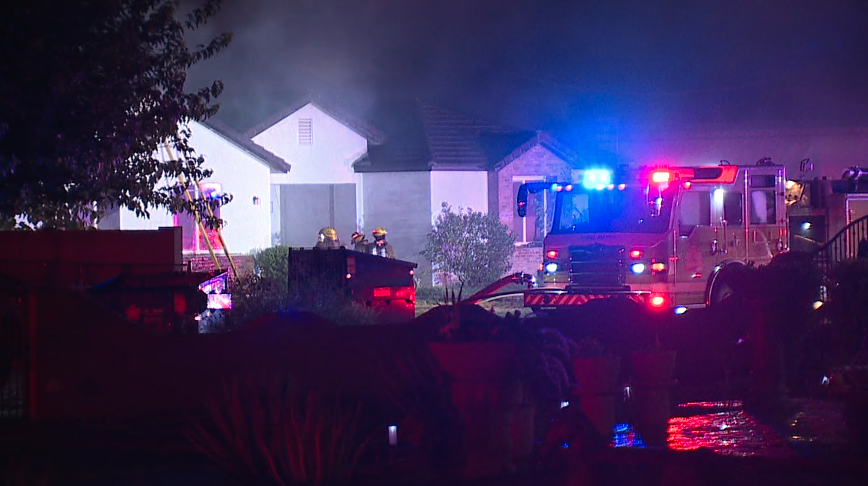 Lightning house fire