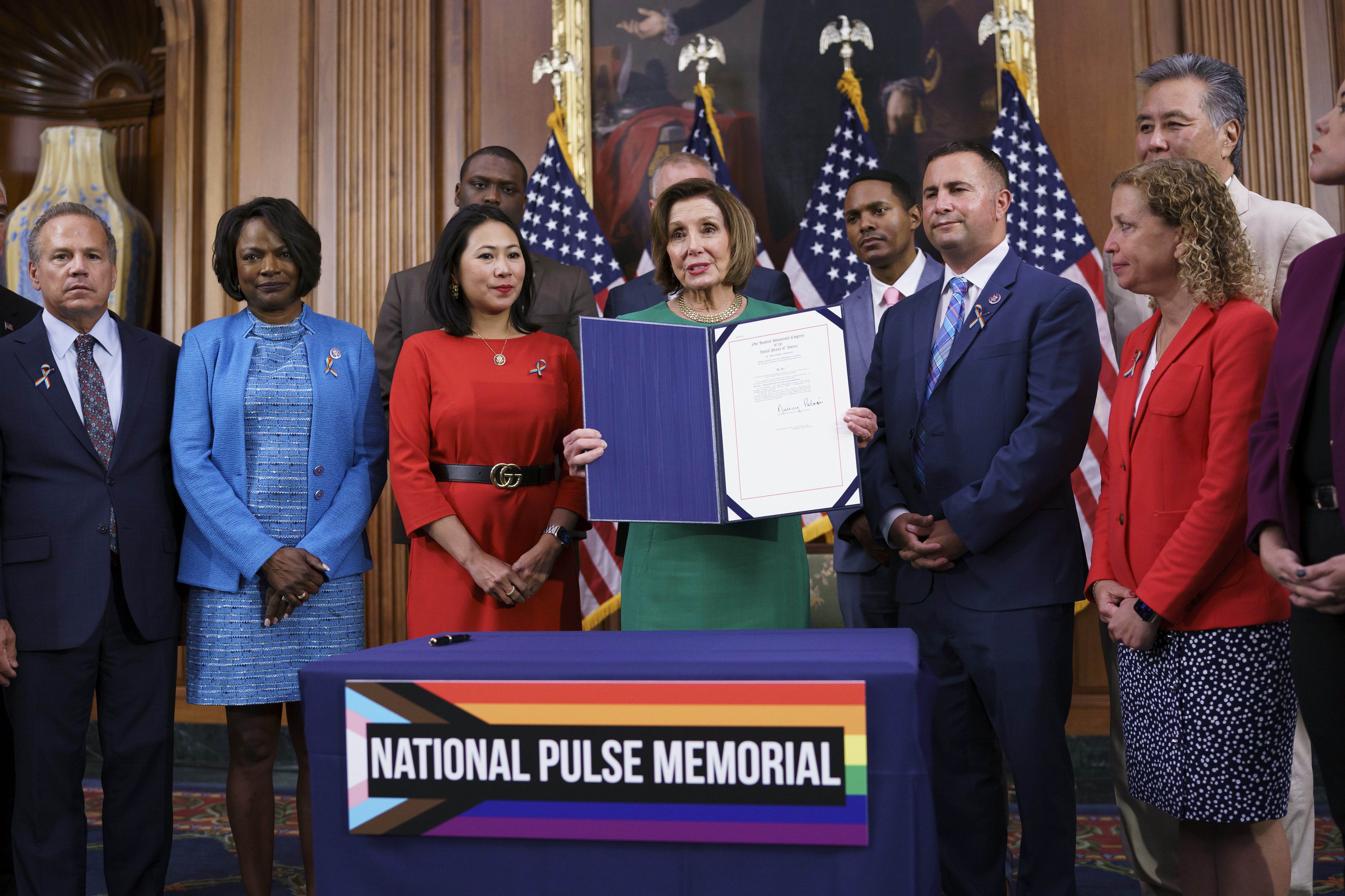 Nancy Pelosi, David Cicilline, Val Demings, Stephanie Murphy, Darren Soto, Debbie Wasserman Schultz