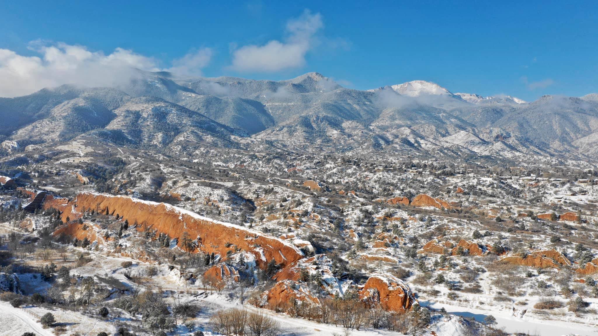 Michael Randol Red Rocks Open Space fresh snow