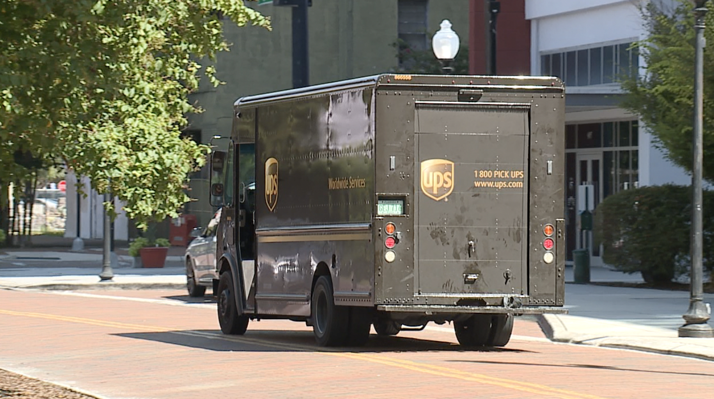 UPS package car