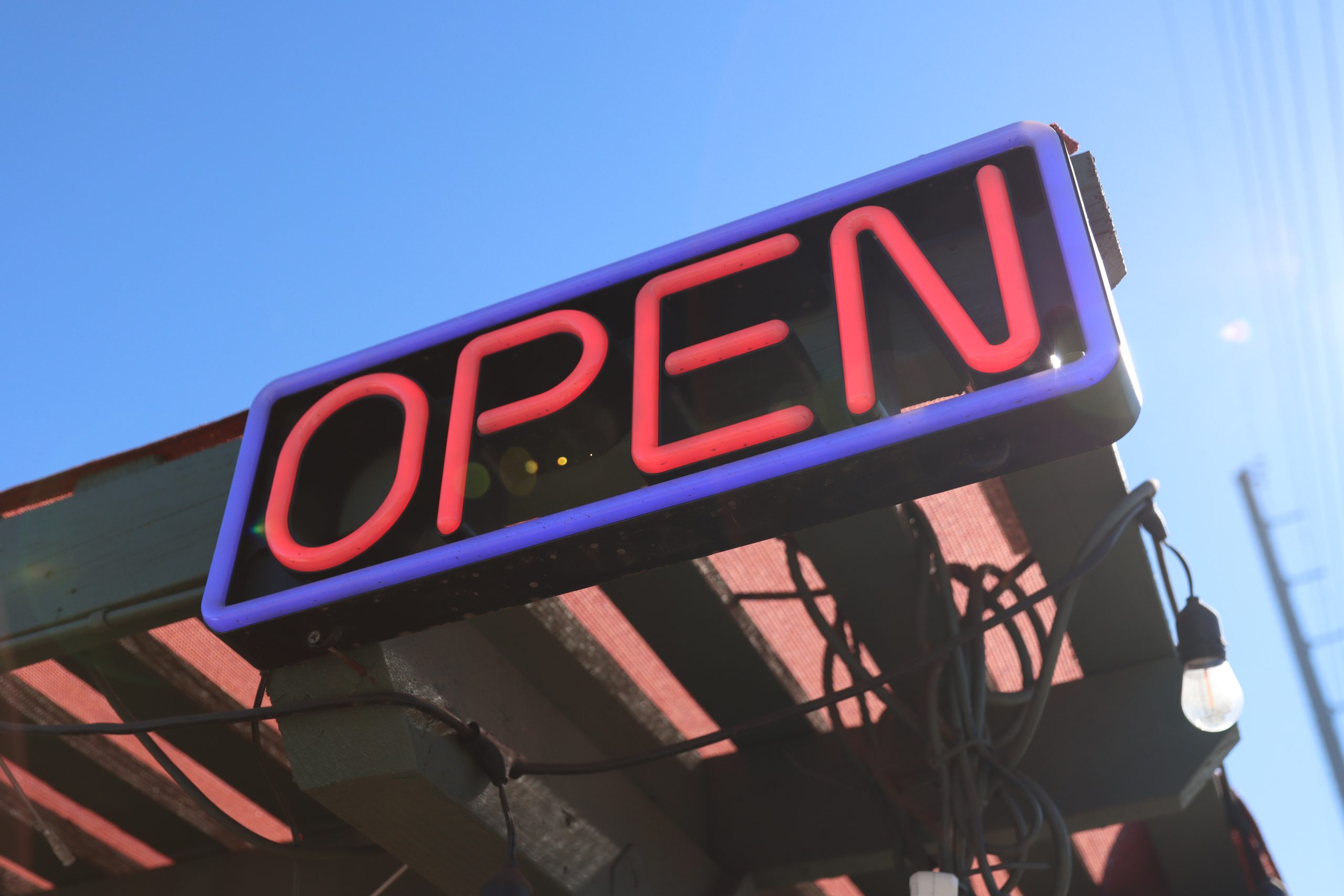 Open Sign Business Economy