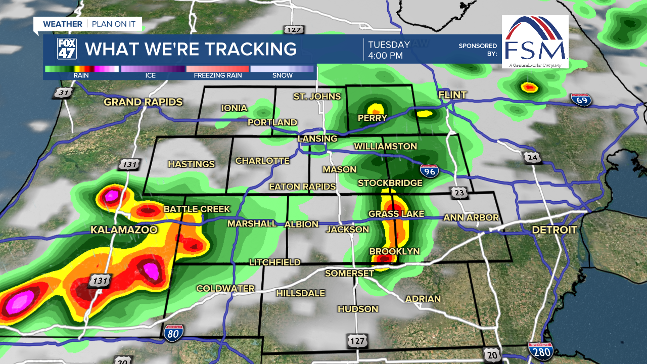 Keep the umbrella handy as scattered showers and storms continue Tuesday