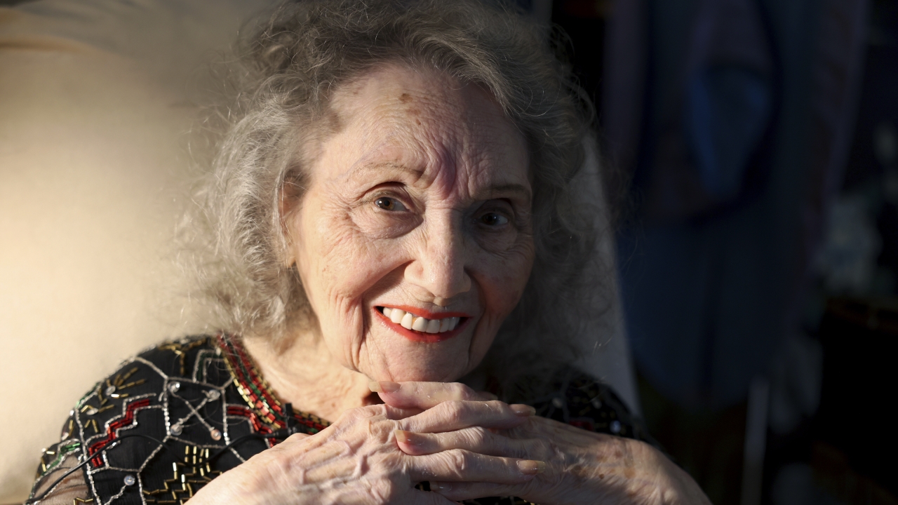 Magician Gloria Dea poses at her Las Vegas home.