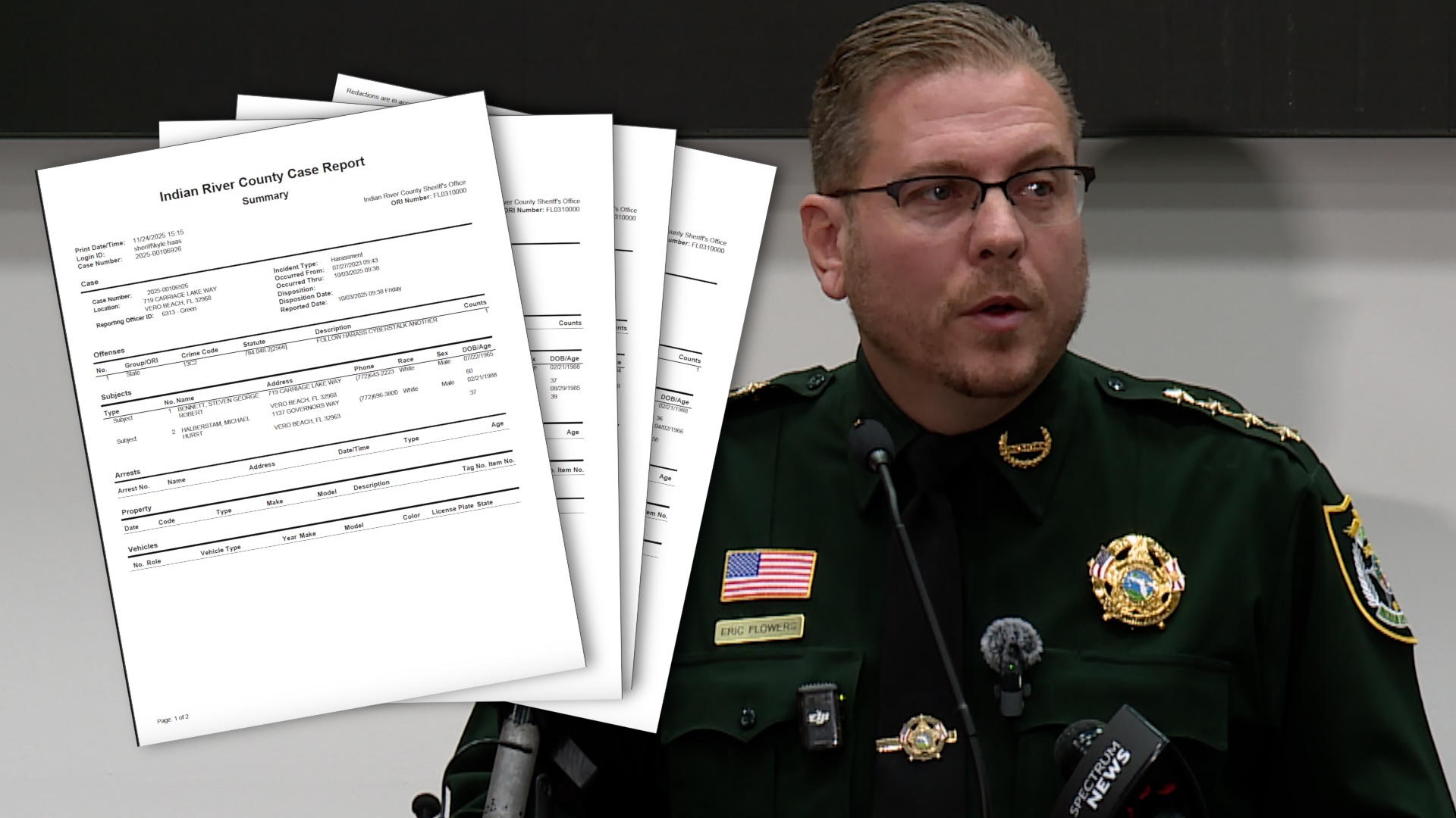 Sheriff Eric Flowers addresses questions Sweeting-Mashkow shooting