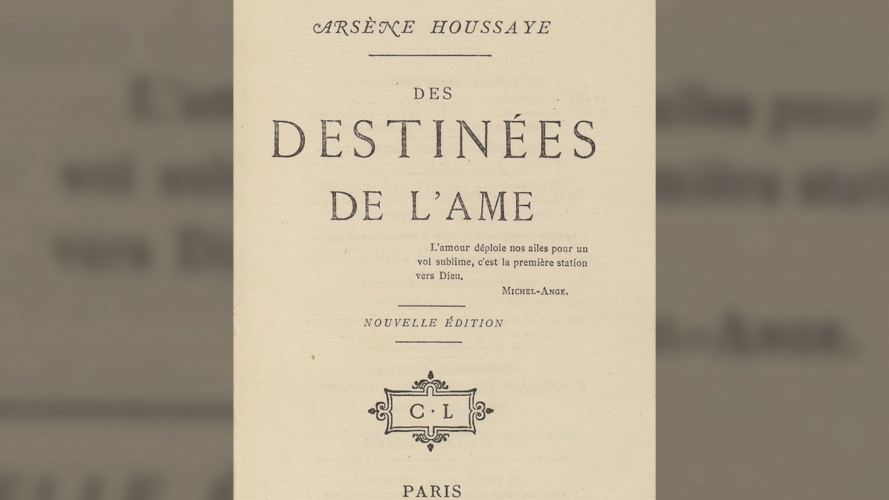 A copy of "Des destinées de L’Ame" is shown.