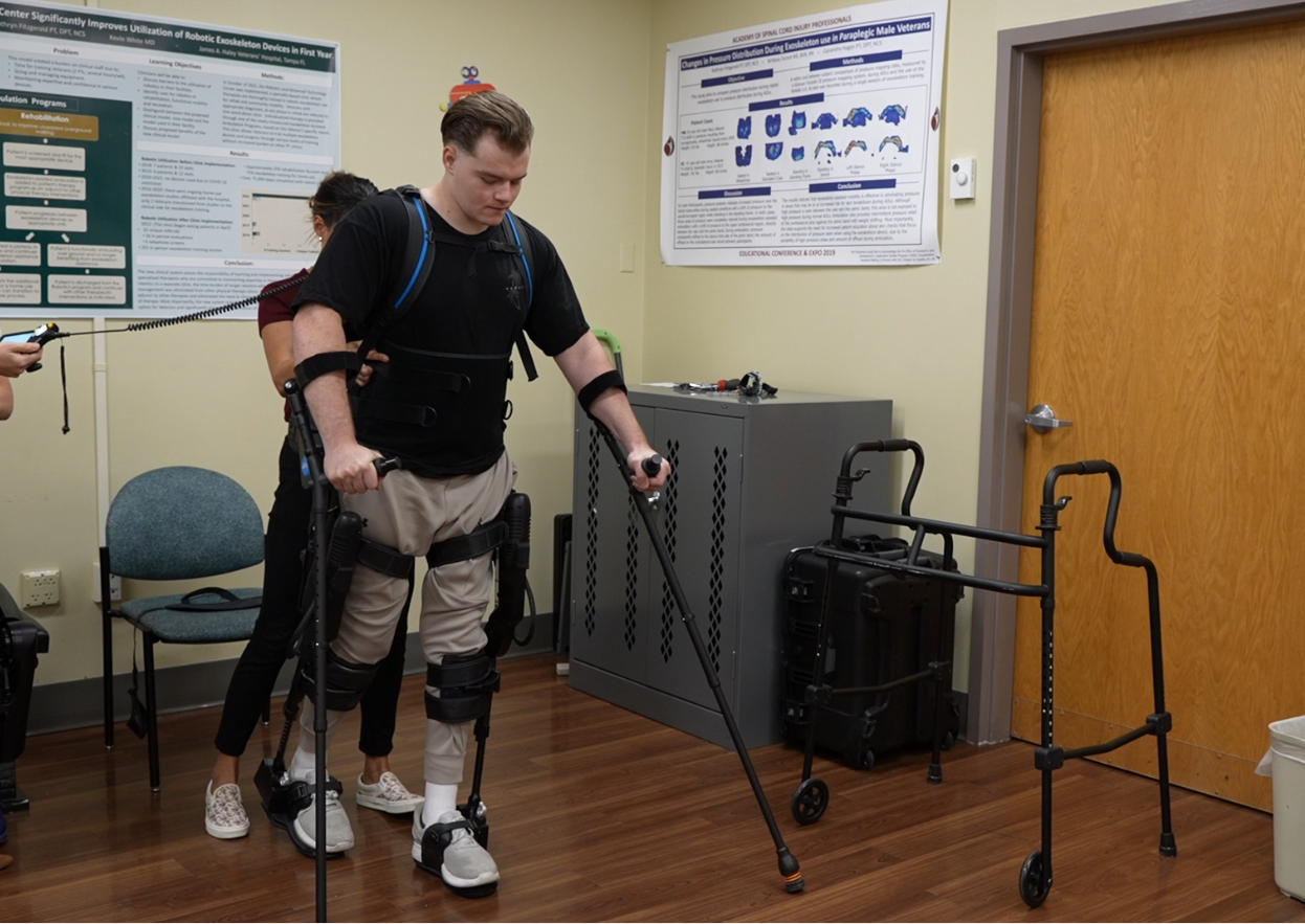 Tampa area Veterans' hospital using Exoskeletons to help patients walk