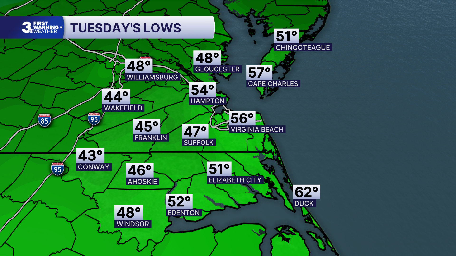 Virginia Tidewater Region Welcomes Cooler, Fall-Like Weather This Week