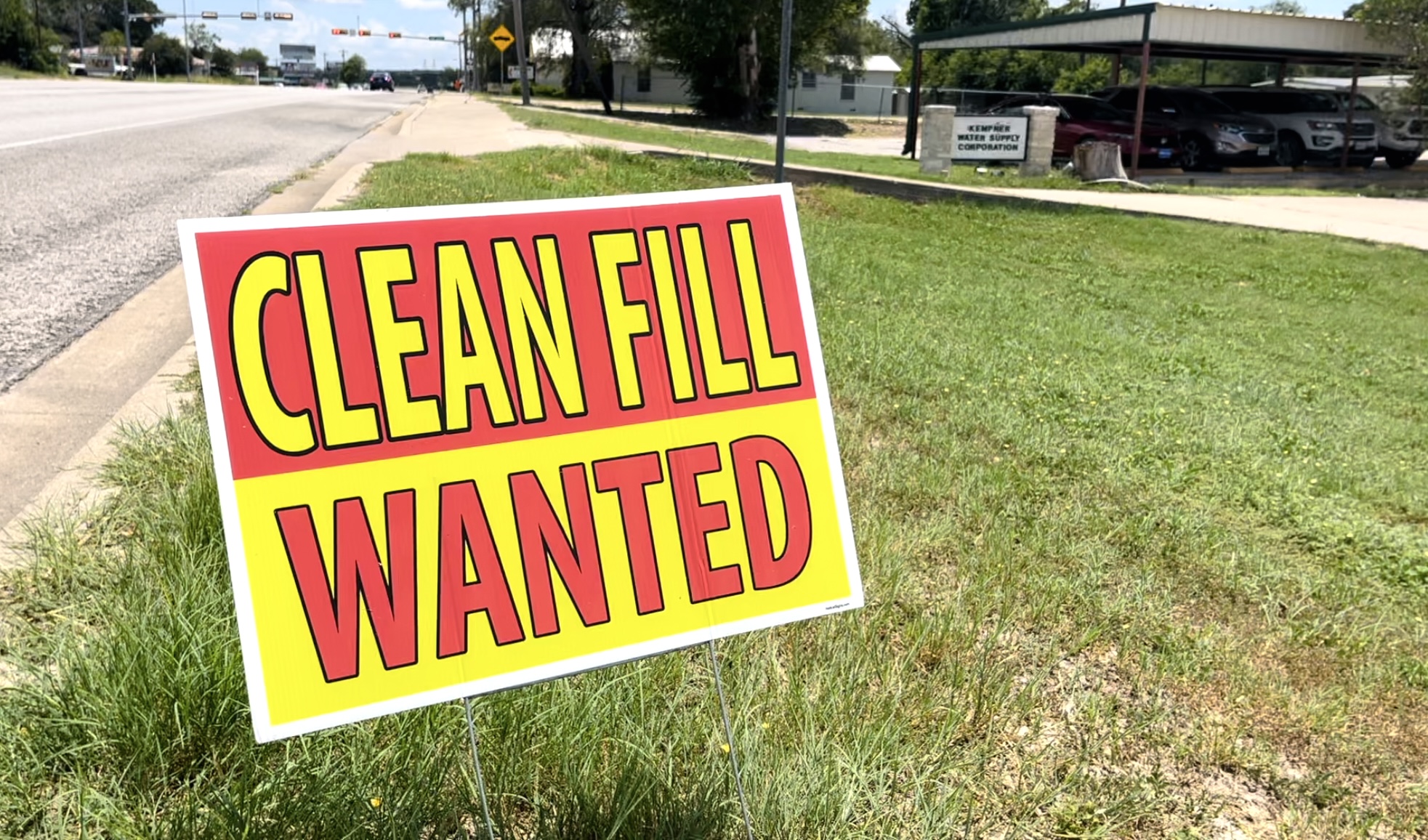 Sign posted outside of Kempner Water Supply