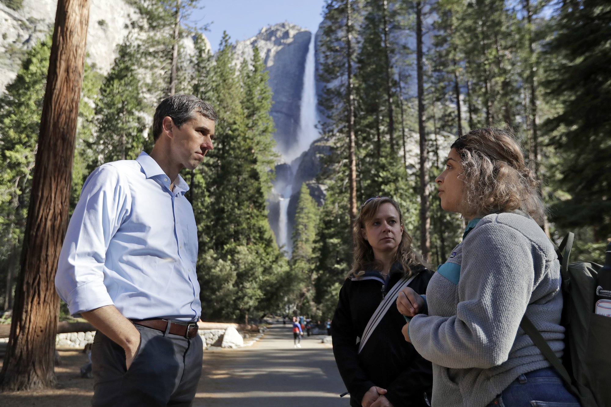 Beto talks with supporters reveals climate plan in Yosemite National Park