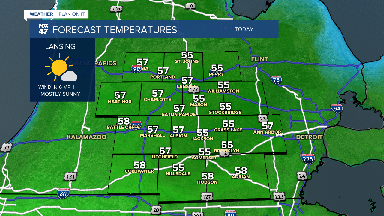 Starting the week cool with warmer temperatures on the way later this week