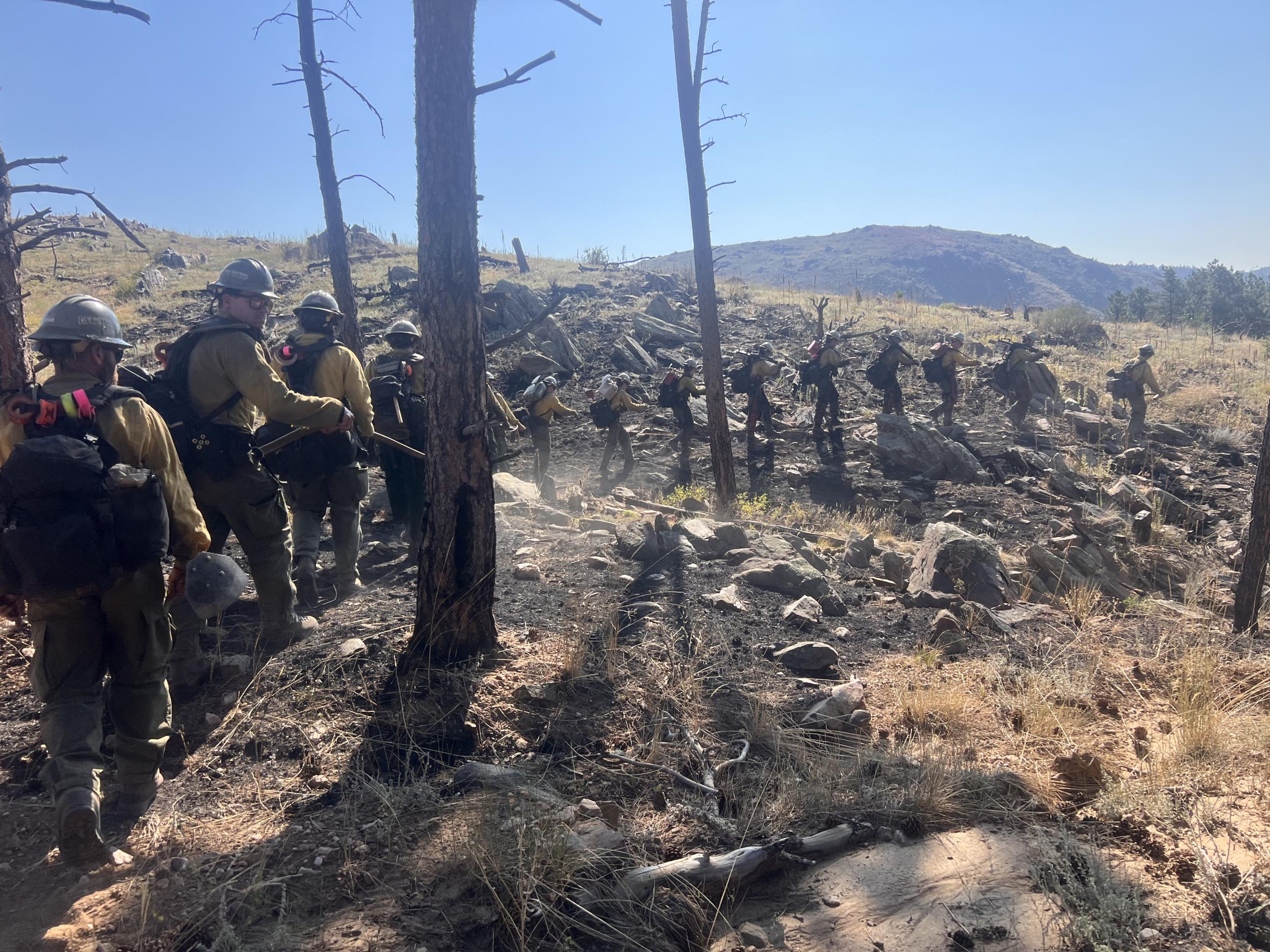Alexander Mountain Fire firefighters