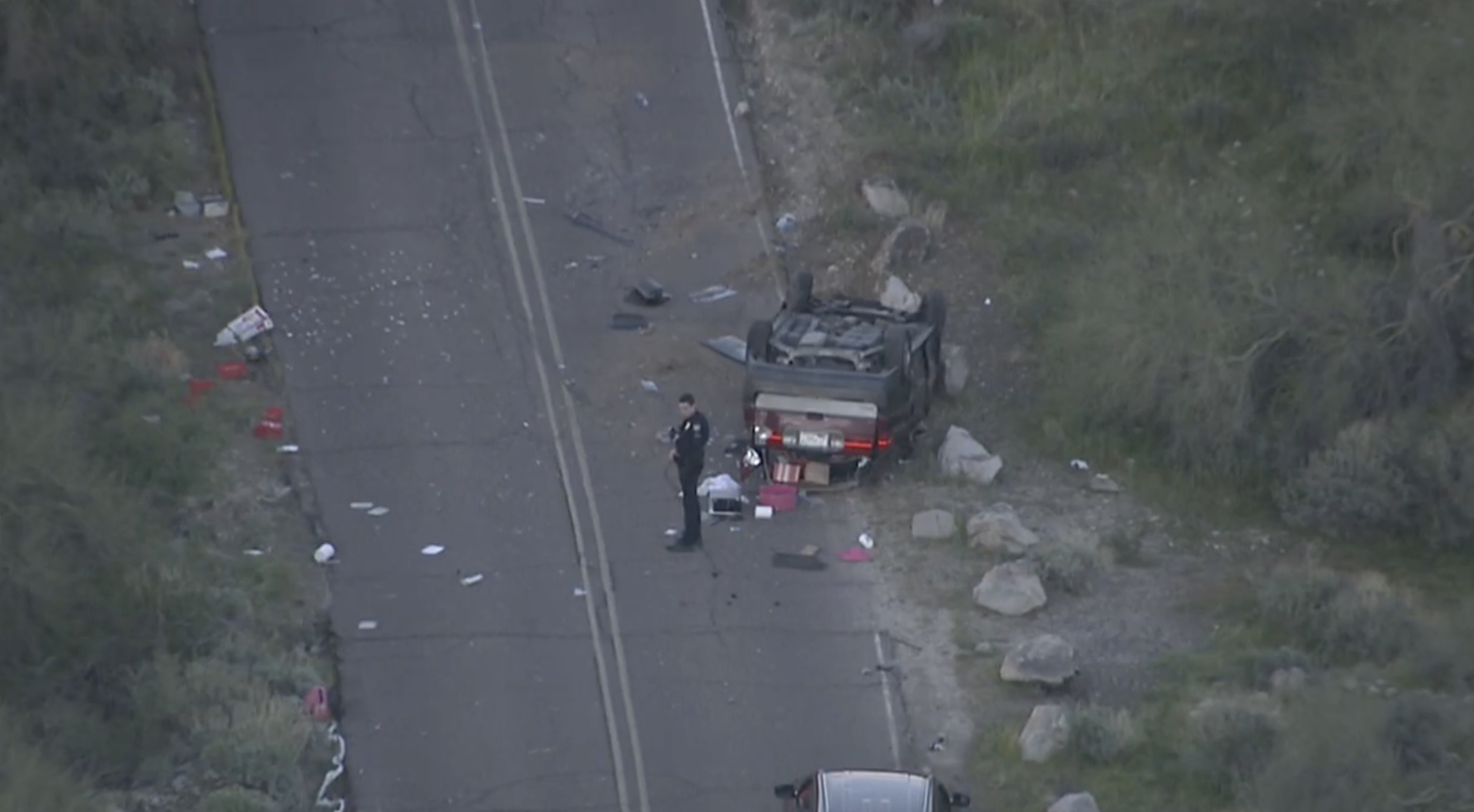 Crash on South Mountain at Telegraph Pass