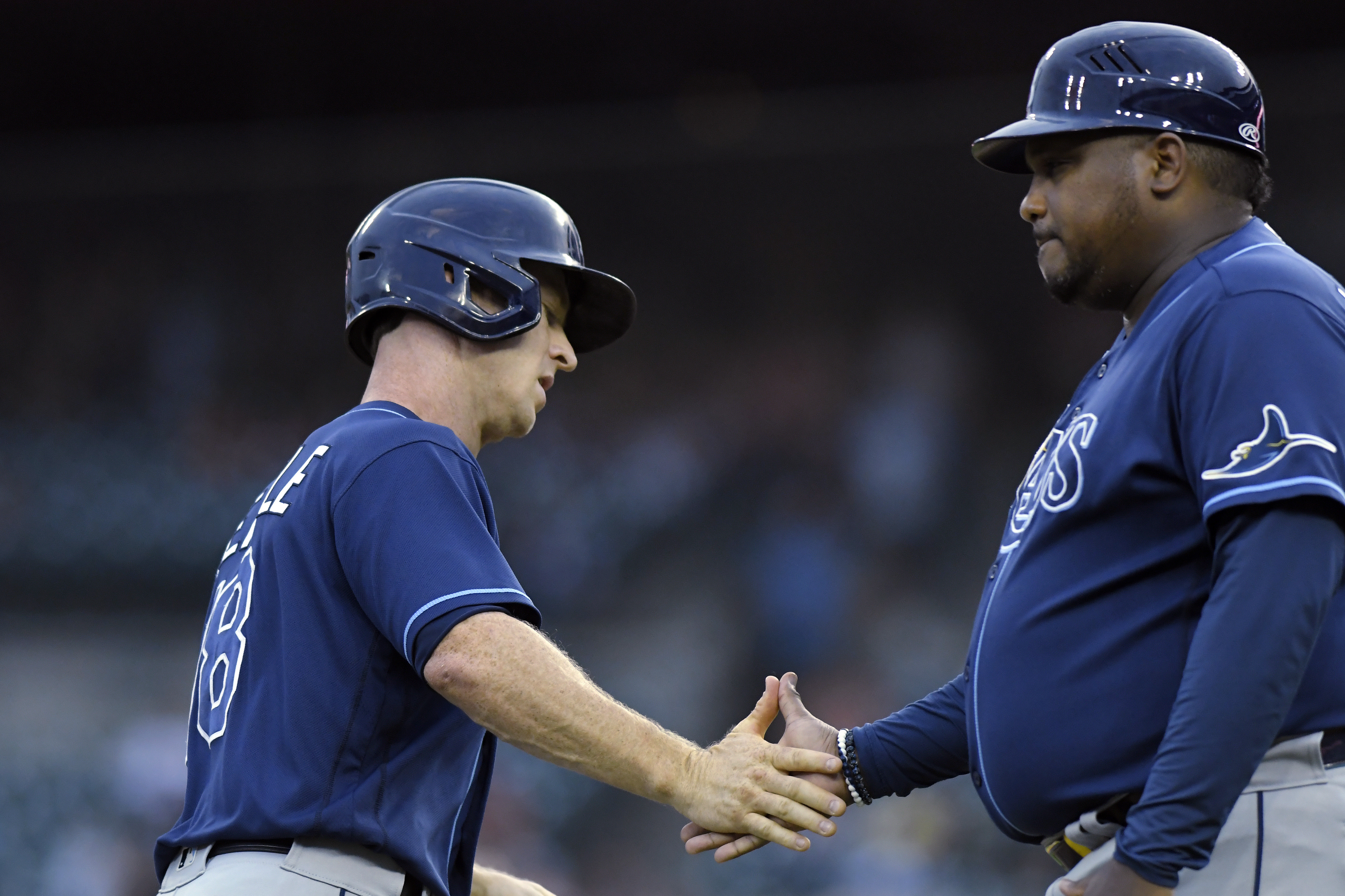 Joey Wendle, Rodney Linares Rays Tigers Baseball