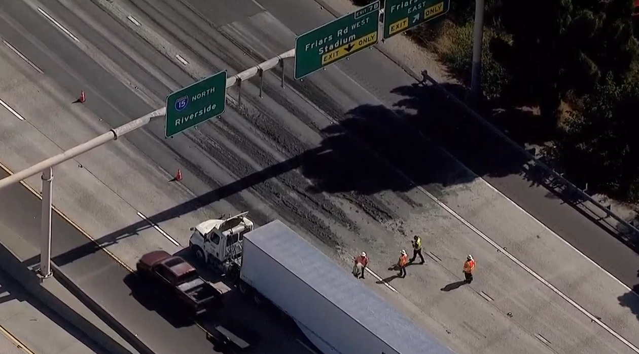 concrete truck spill 7/9/25