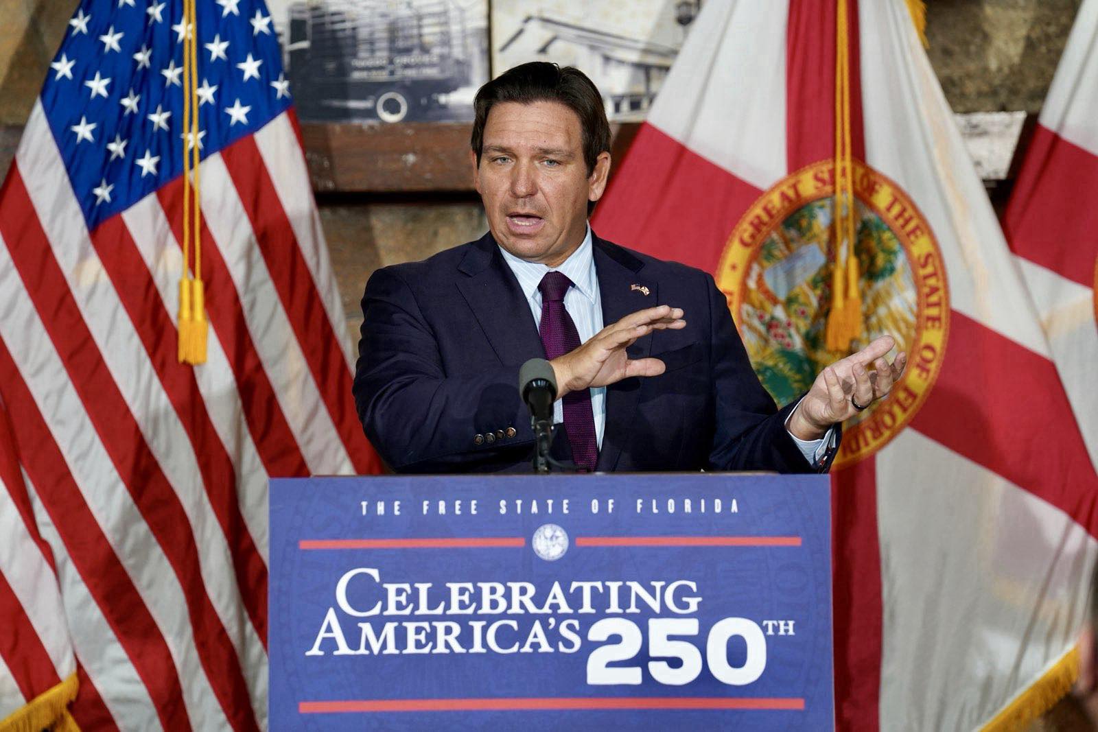 DeSantis speaks on Florida events for U.S. semiquincentennial